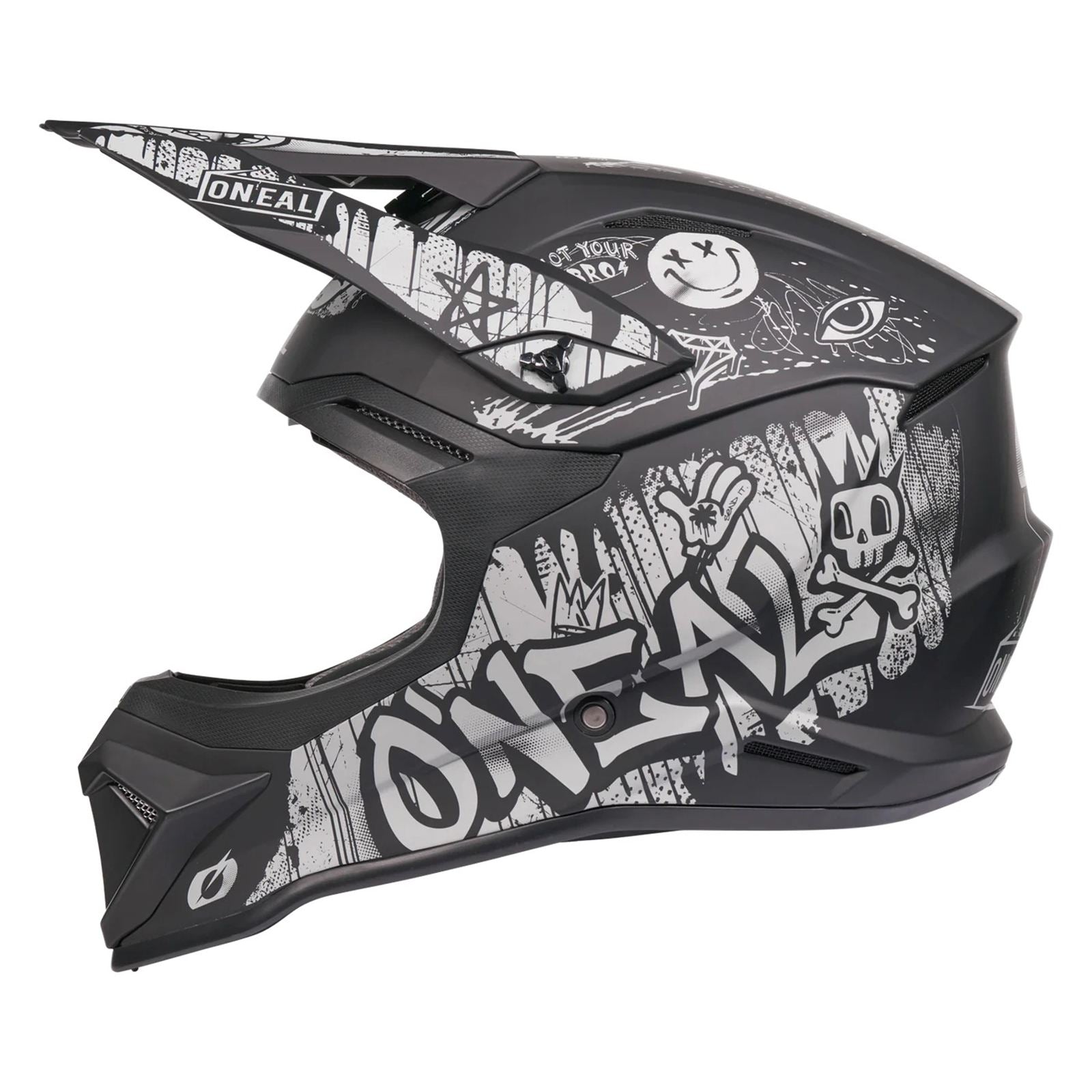 O'Neal 4 SRS Helmet Rancid - Black/Gray_2424998