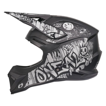 O'Neal 4 SRS Helmet Rancid - Black/Gray_2424998
