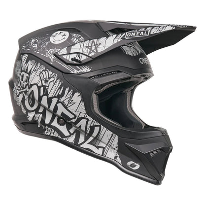 O'Neal 4 SRS Helmet Rancid - Black/Gray_2425000