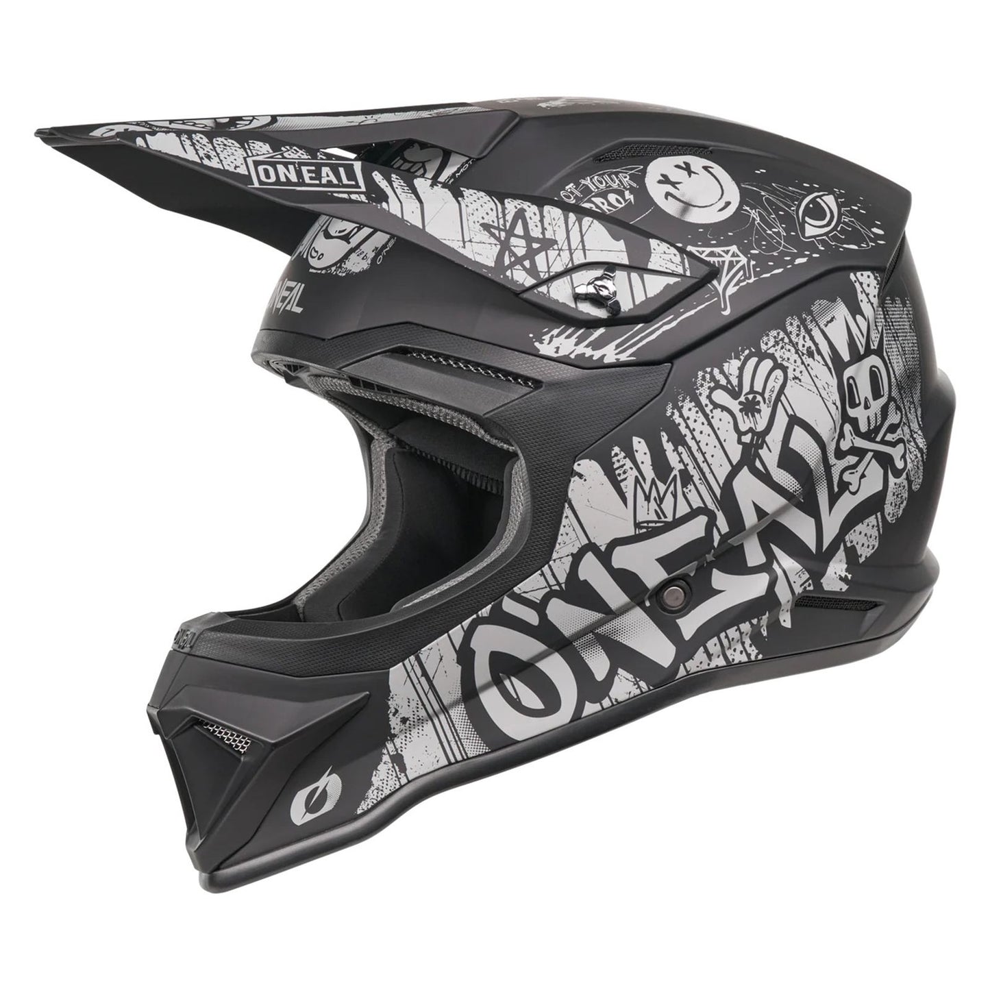 O'Neal 4 SRS Helmet Rancid - Black/Gray_2425001
