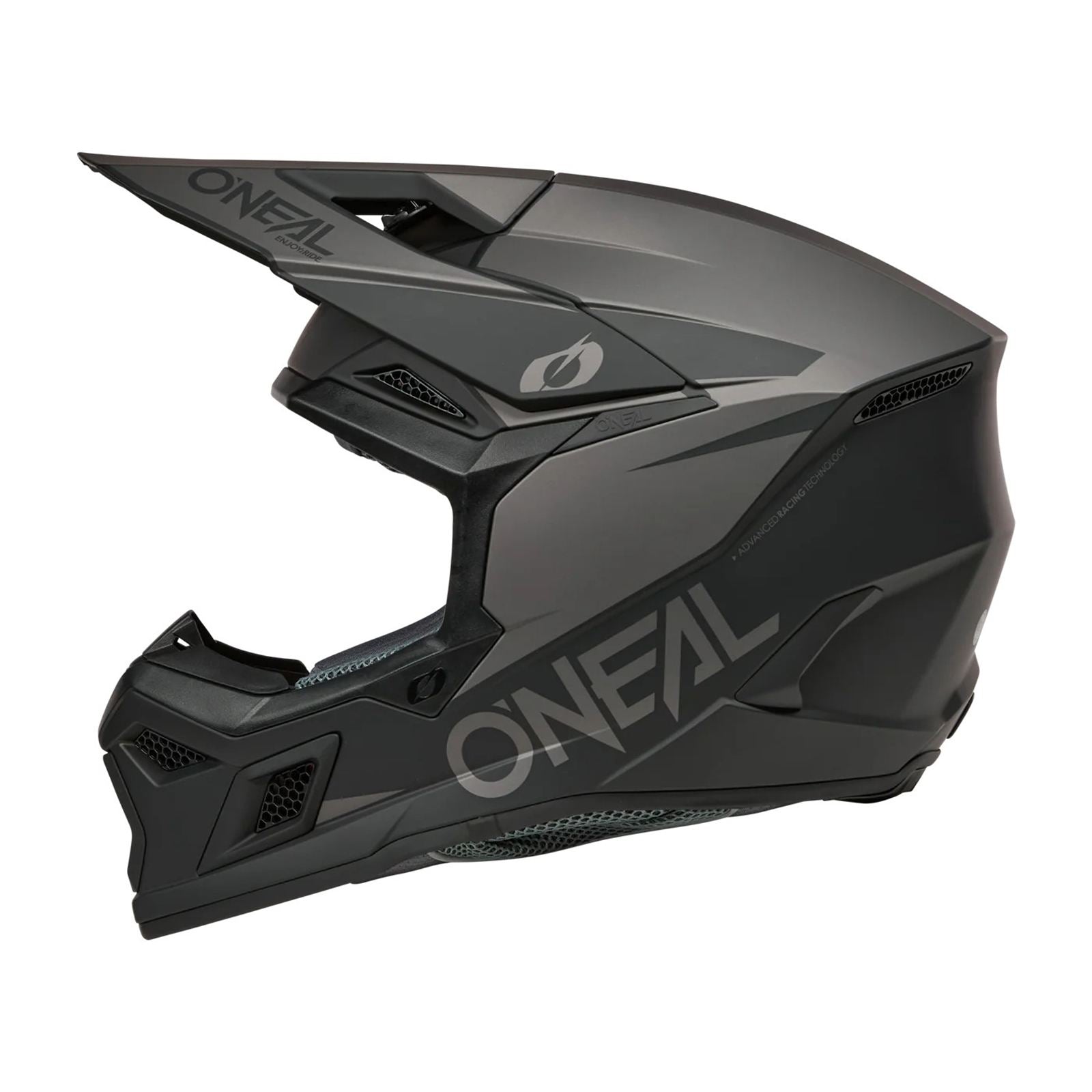 O'Neal 3 SRS Helmet Solid - Black/Gray_2398136