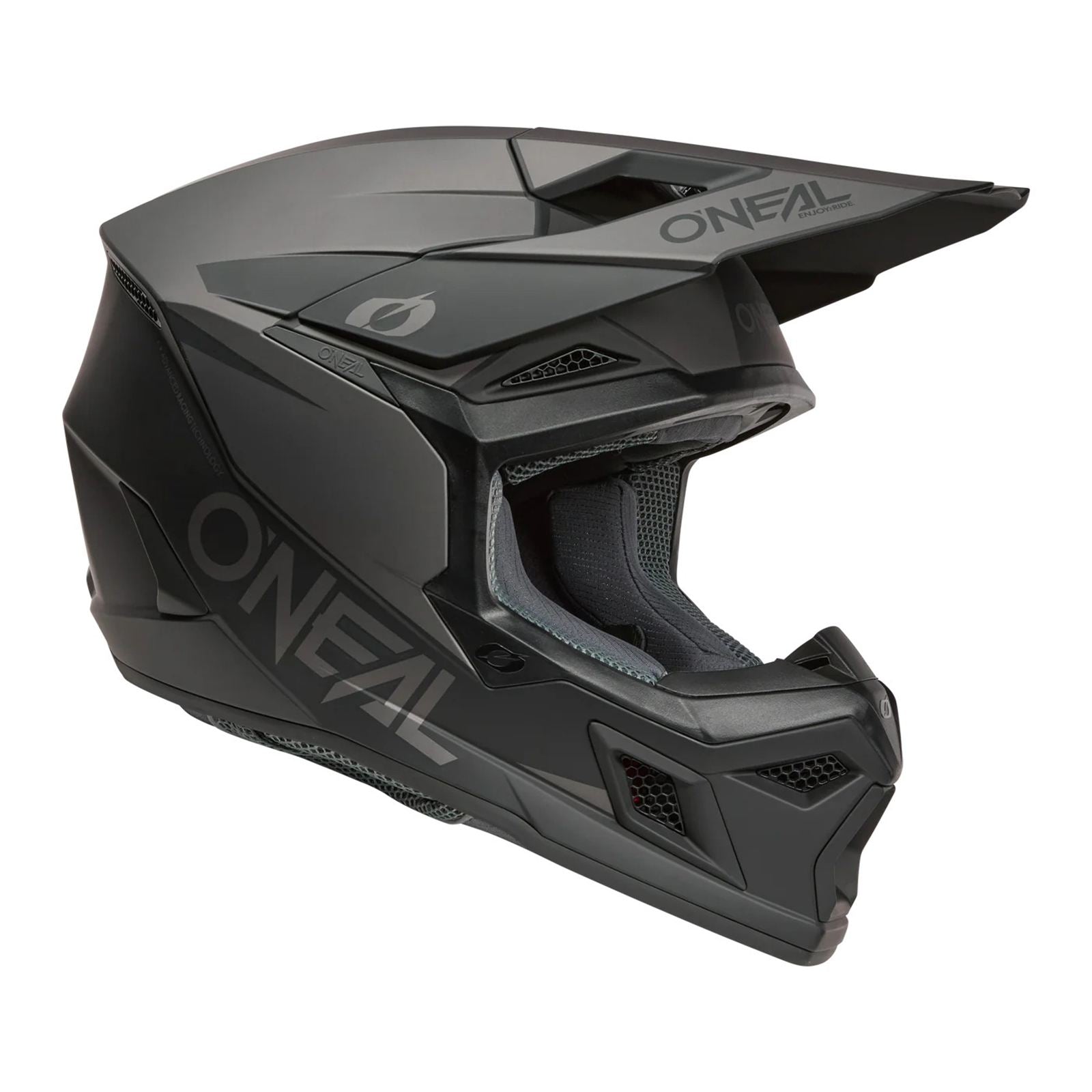 O'Neal 3 SRS Helmet Solid - Black/Gray_2398137