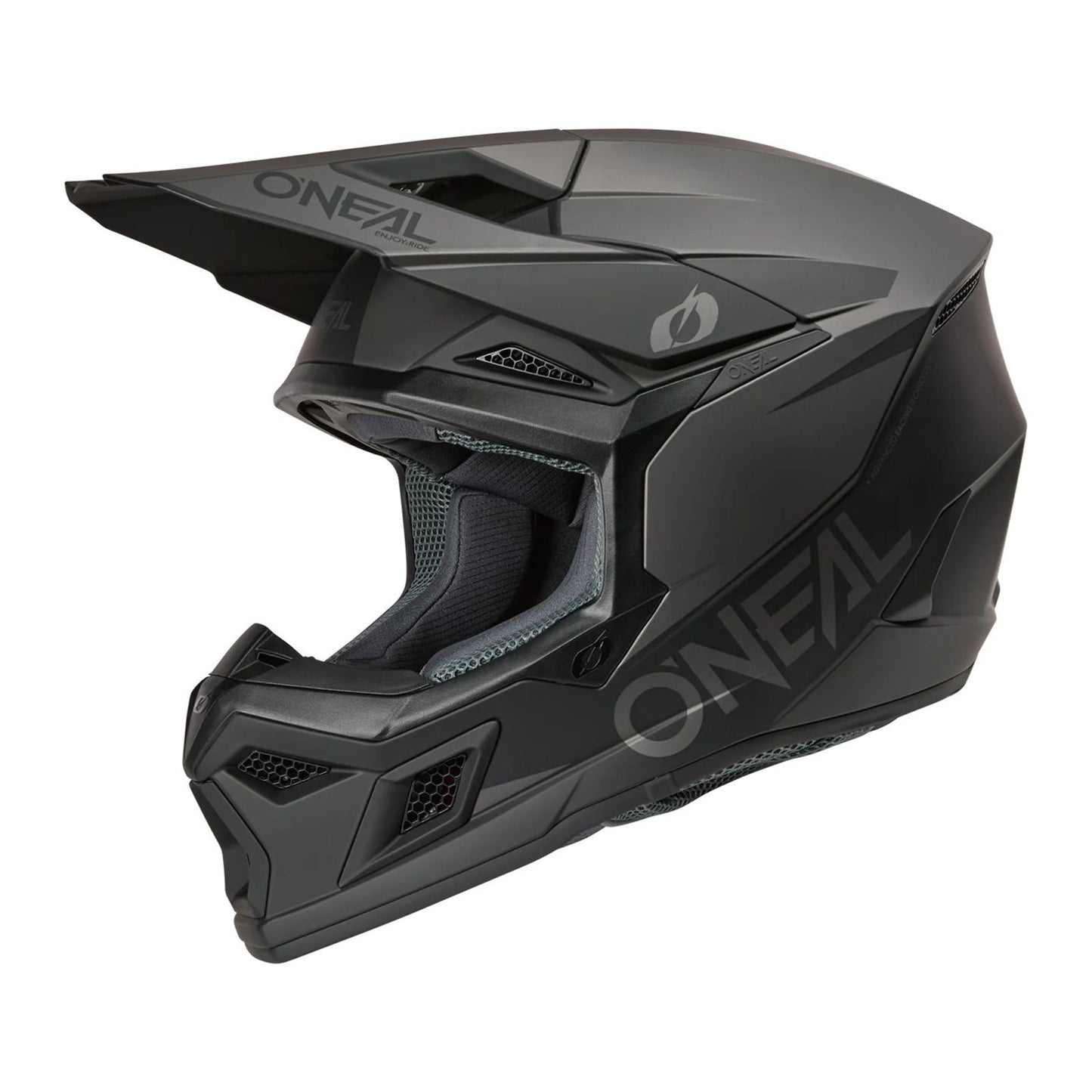 O'Neal 3 SRS Helmet Solid - Black/Gray_2398138