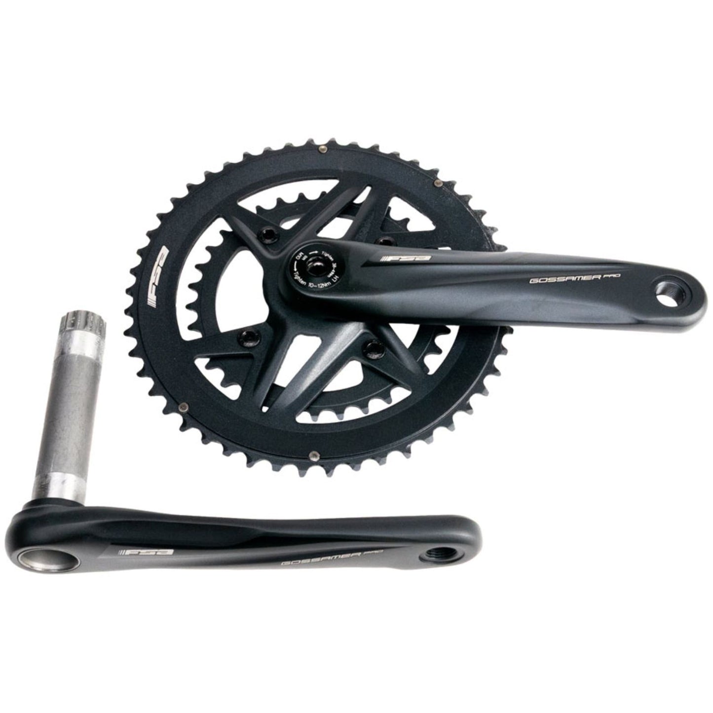 Full Speed Ahead Gossamer Pro 2x Crankset - 172.5mm, 50/34t, For Shimano, Black [MPN: 330-0413554872]_2346613