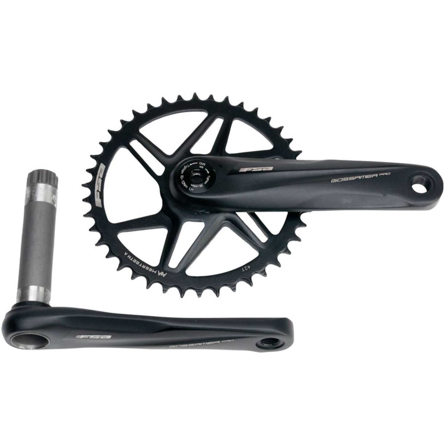 Full Speed Ahead Gossamer Pro AGX+ 1x Crankset - 165mm, 11-Speed, 42t, Black [MPN: 330-0422062871]_2346764