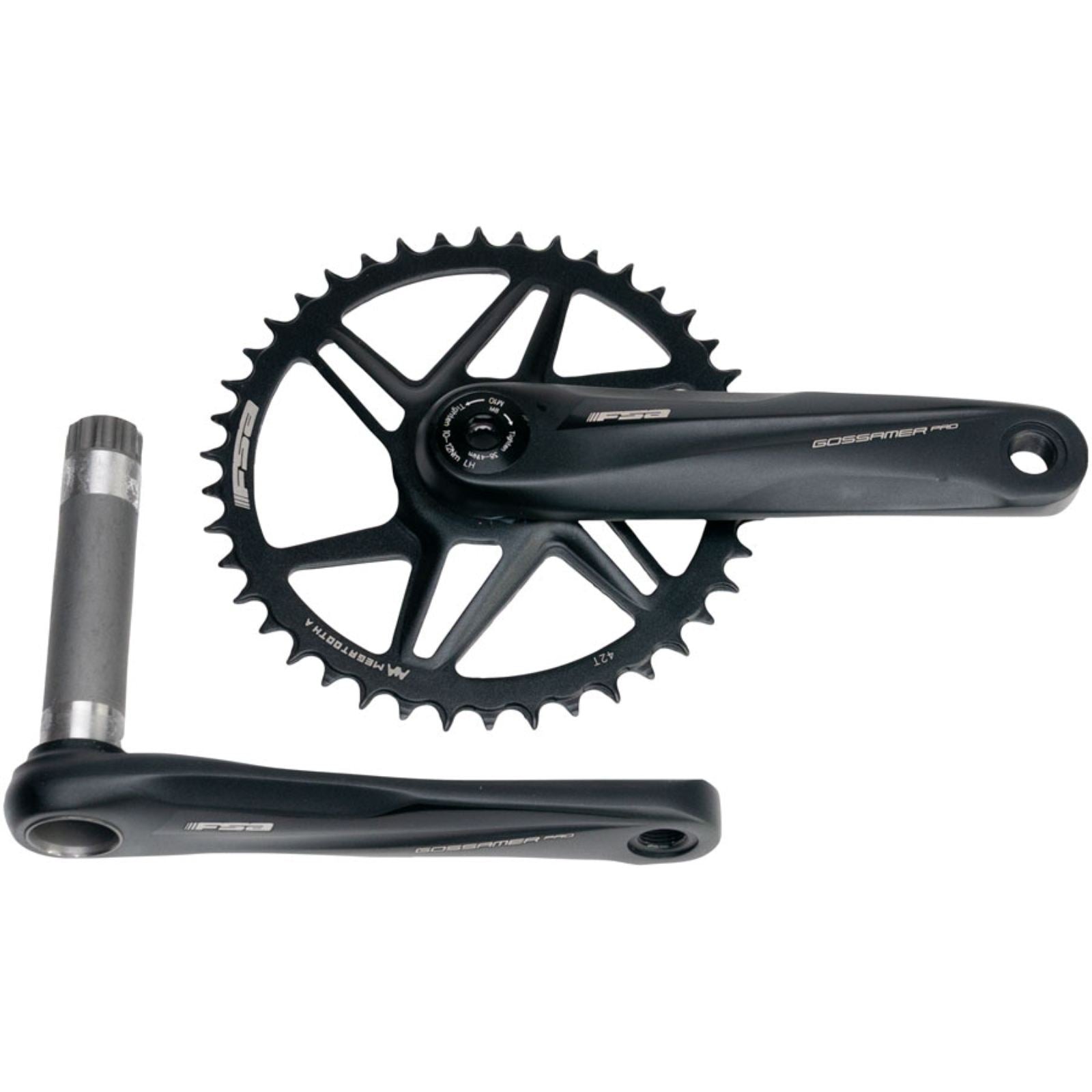 Full Speed Ahead Gossamer Pro AGX+ 1x Crankset - 165mm, 11-Speed, 42t, Black [MPN: 330-0422062871]_2346764