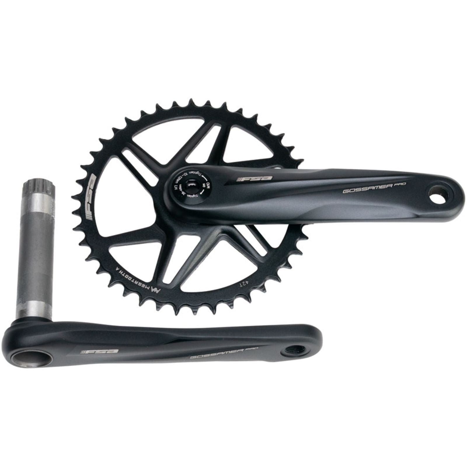 Full Speed Ahead Gossamer Pro AGX+ 1x Crankset - 172.5mm, 11-Speed, 42t, Black [MPN: 330-0422064871]_2346762