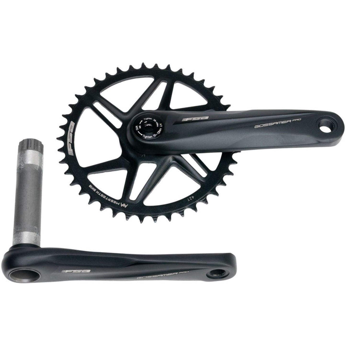 Full Speed Ahead Gossamer Pro AGX+ 1x Crankset - 165mm, MegoExo Spindle, Black [MPN: 330-0419062871]_2346792