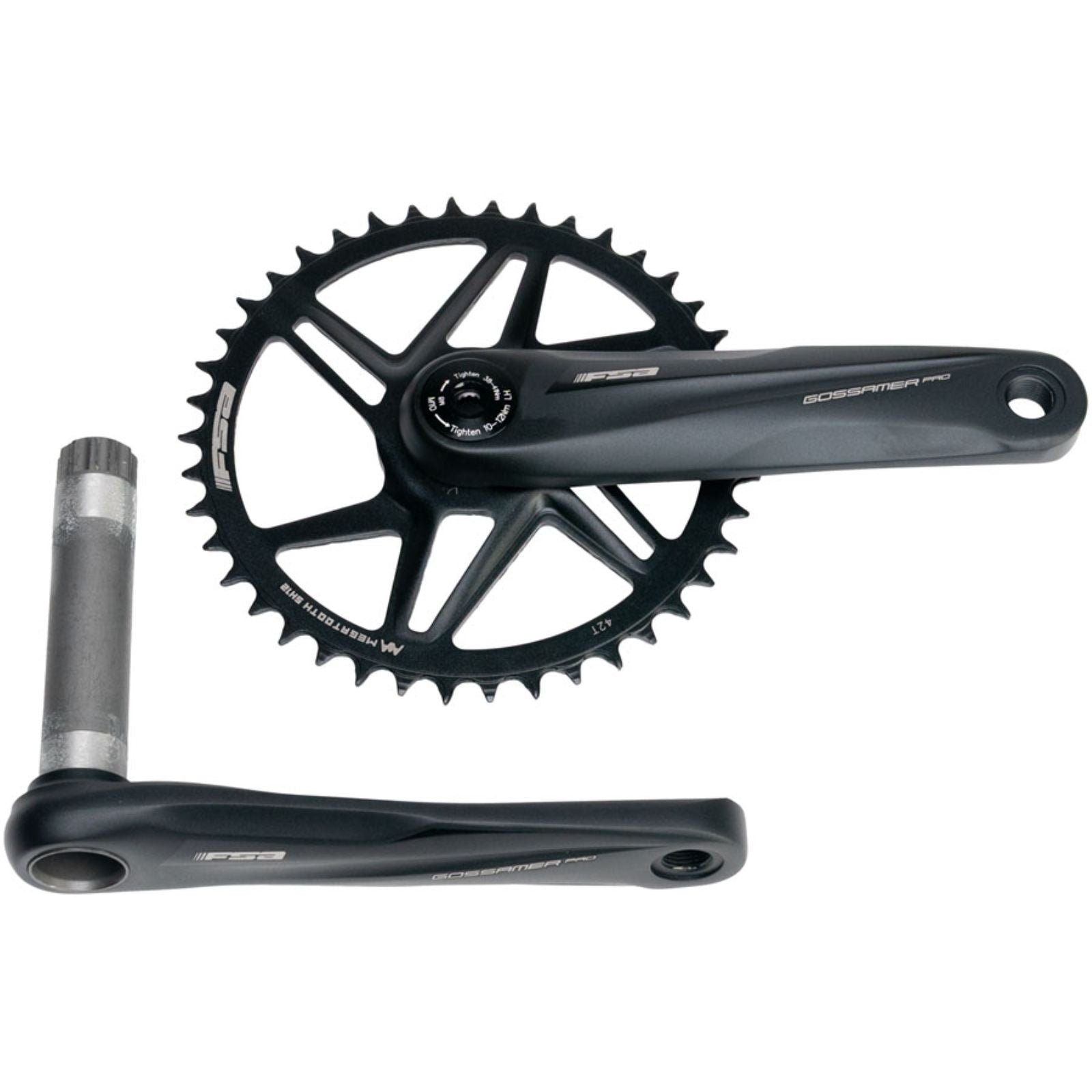 Full Speed Ahead Gossamer Pro AGX+ 1x Crankset - 165mm, MegoExo Spindle, Black [MPN: 330-0419062871]_2346792