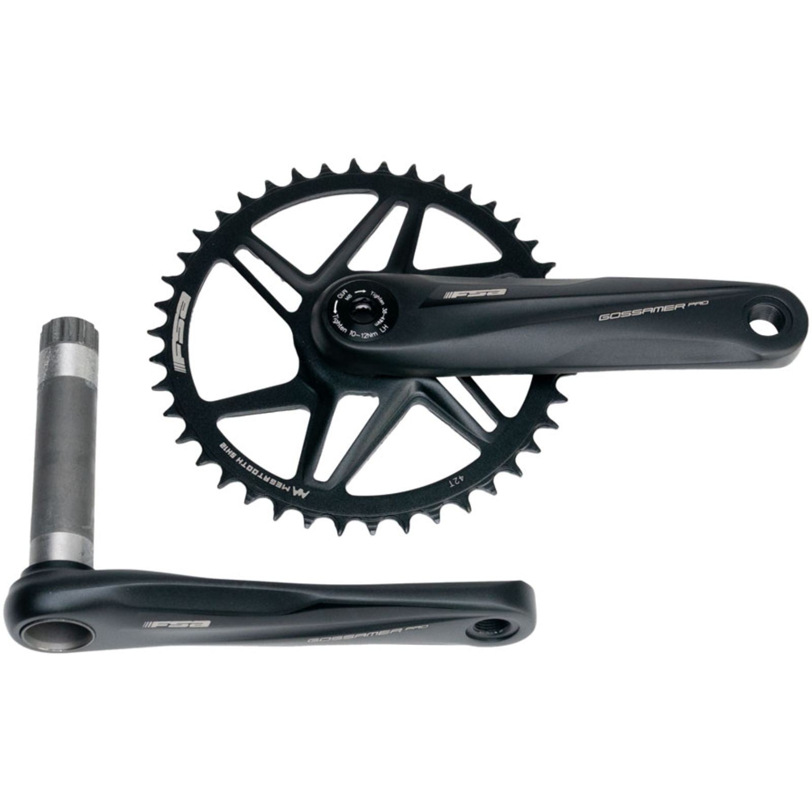 Full Speed Ahead Gossamer Pro AGX+ 1x Crankset - 160mm, MegoExo Spindle, Black [MPN: 330-0419061871]_2346793