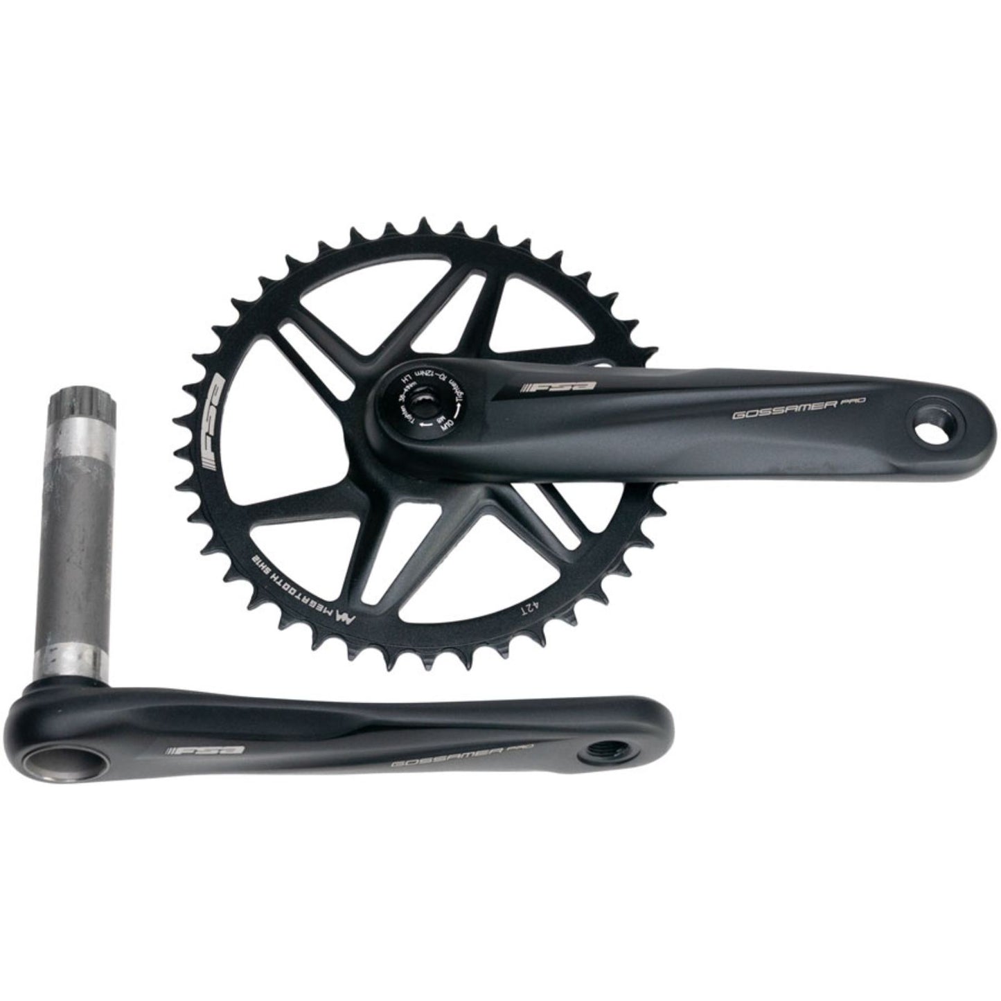Full Speed Ahead Gossamer Pro AGX+ 1x Crankset - 170mm, MegoExo Spindle, Black [MPN: 330-0419063871]_2346791