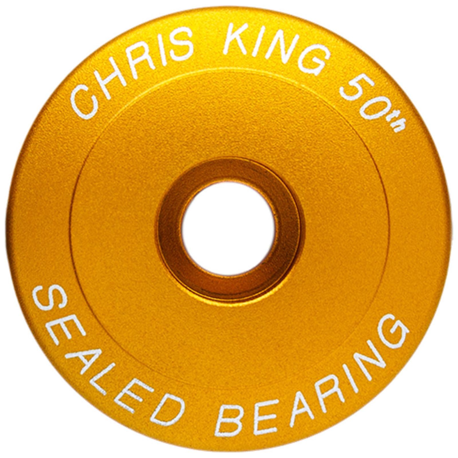 Chris King Headset Stem Cap - 1-1/8", Matte Gold 50th Anniversary [MPN: PHS456Y2]_2347232