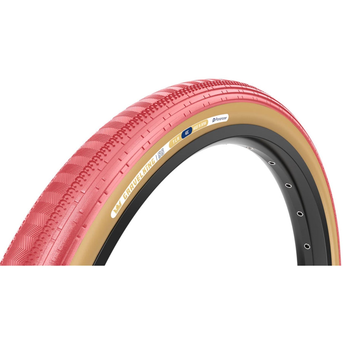 Panaracer GravelKing SS Tire - 700 x 40, Tubeless, Folding, Sakura/Brown [MPN: F740-GKSS-SA-D2]_2347633