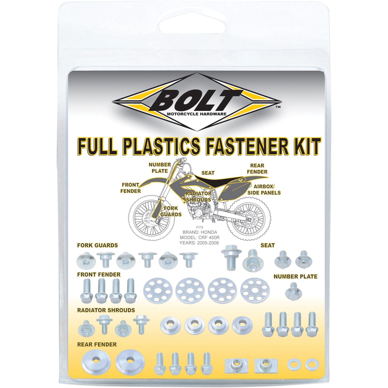 Bolt MC Hardware Full Plastic Fastener Kit for Honda HON-0007124_354261