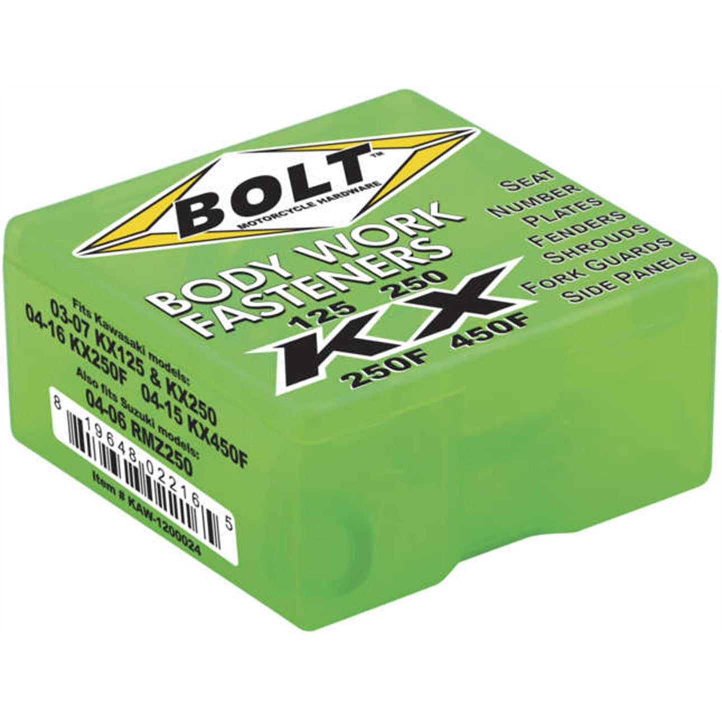 Bolt MC Hardware Full Plastic Fastener Kit - For Kawasaki KAW-1200024_213104