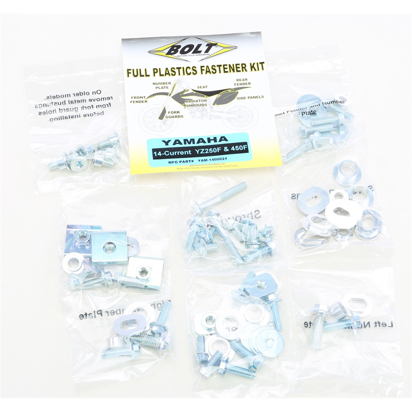 Bolt MC Hardware Full Plastic Fastener Kit for Yamaha YAM-1400024_213107
