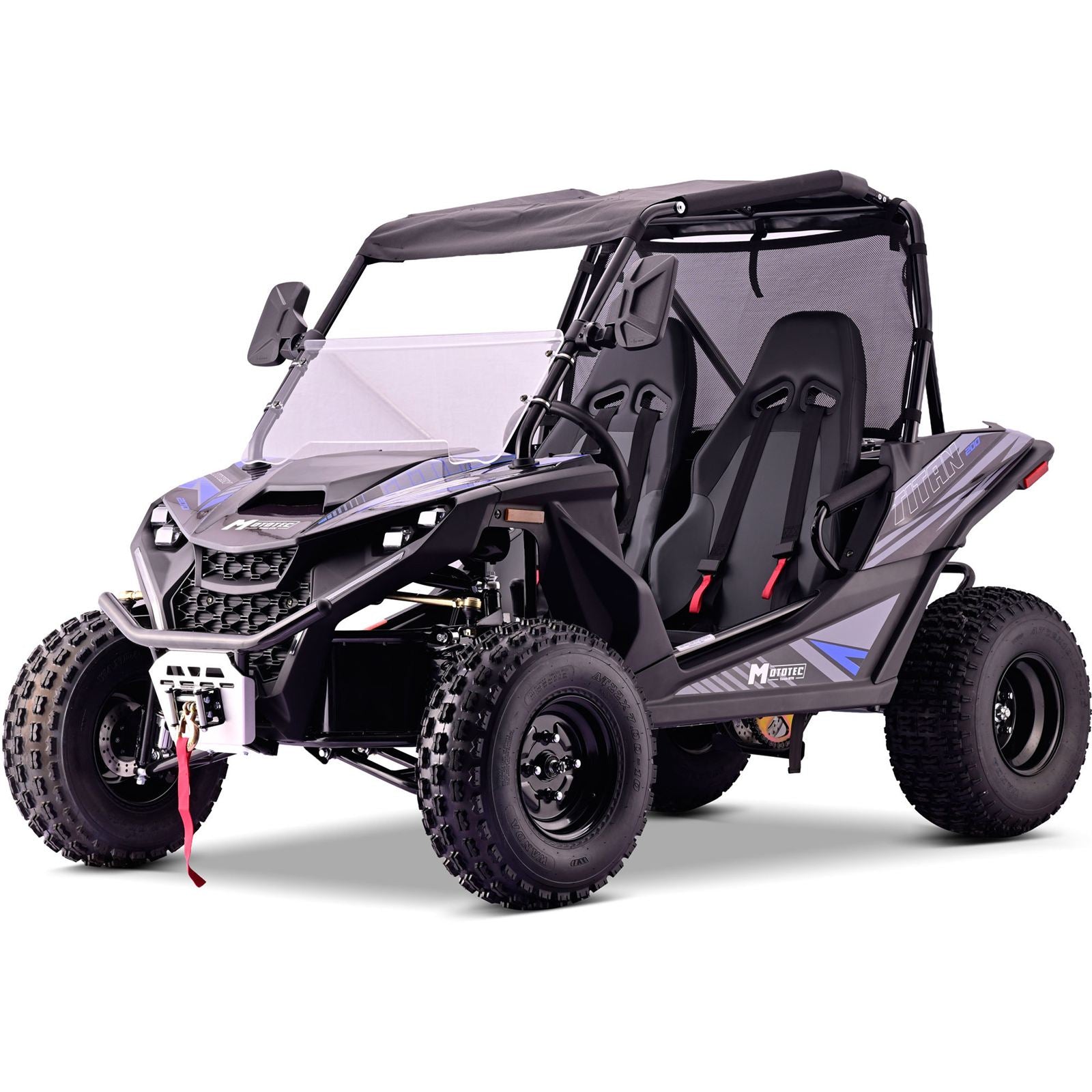 MotoTec USA Titan 200cc 4-Stroke Gas UTV - Blue [MPN: MT-UTV-Titan-200cc_Blue]_2657344