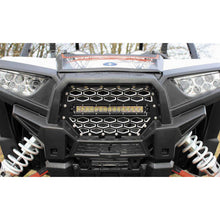 Modquad 2-Panel Front Grill Black/Silver with 10" Light Bar [MPN: RZR-FGLS-1K-BLK]_214106