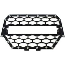 Modquad 2-Panel Front Grill Black/Silver with 10" Light Bar [MPN: RZR-FGLS-1K-BLK]_214107