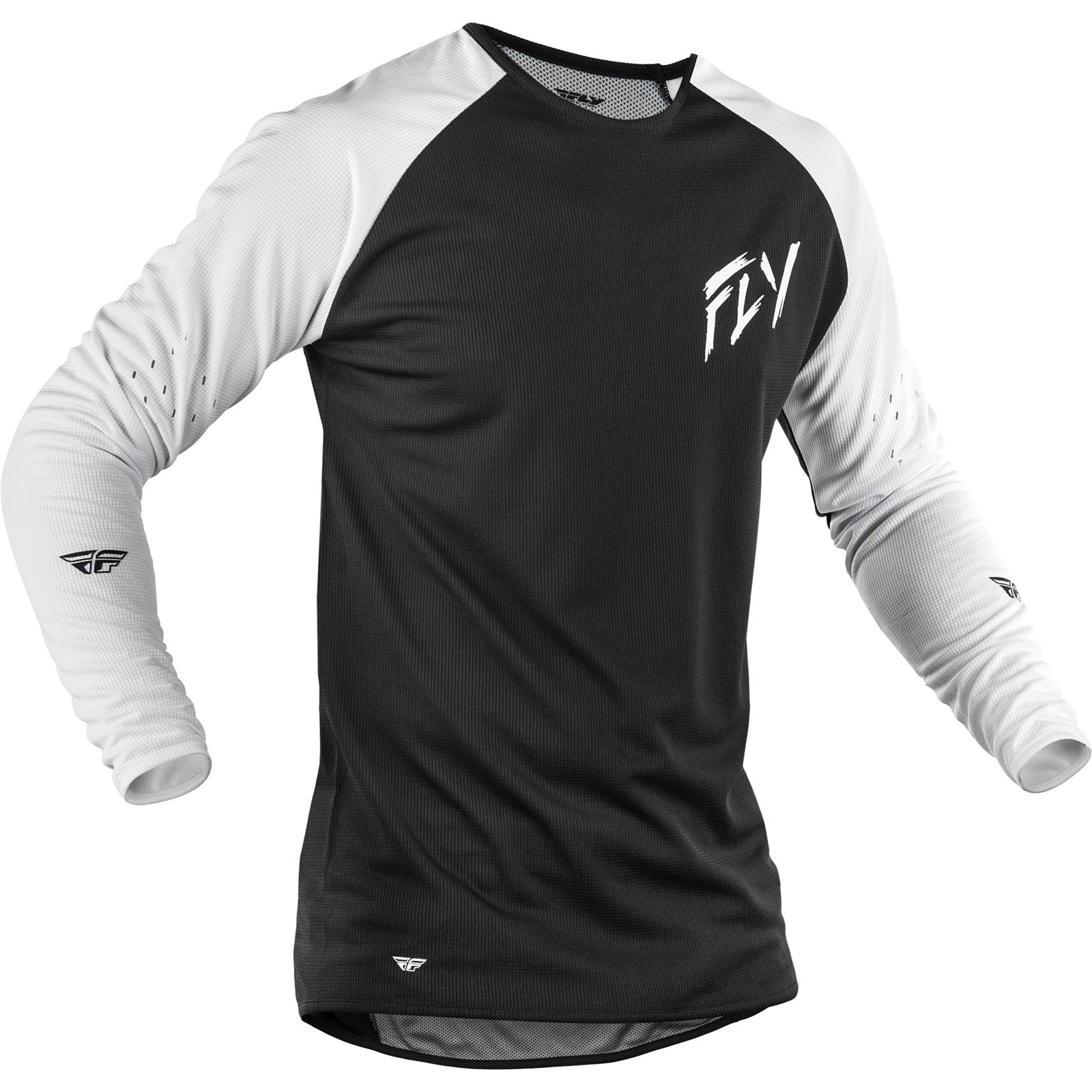 Fly Racing Gravity Dig Long Sleeve Jersey - Black/White_2570918