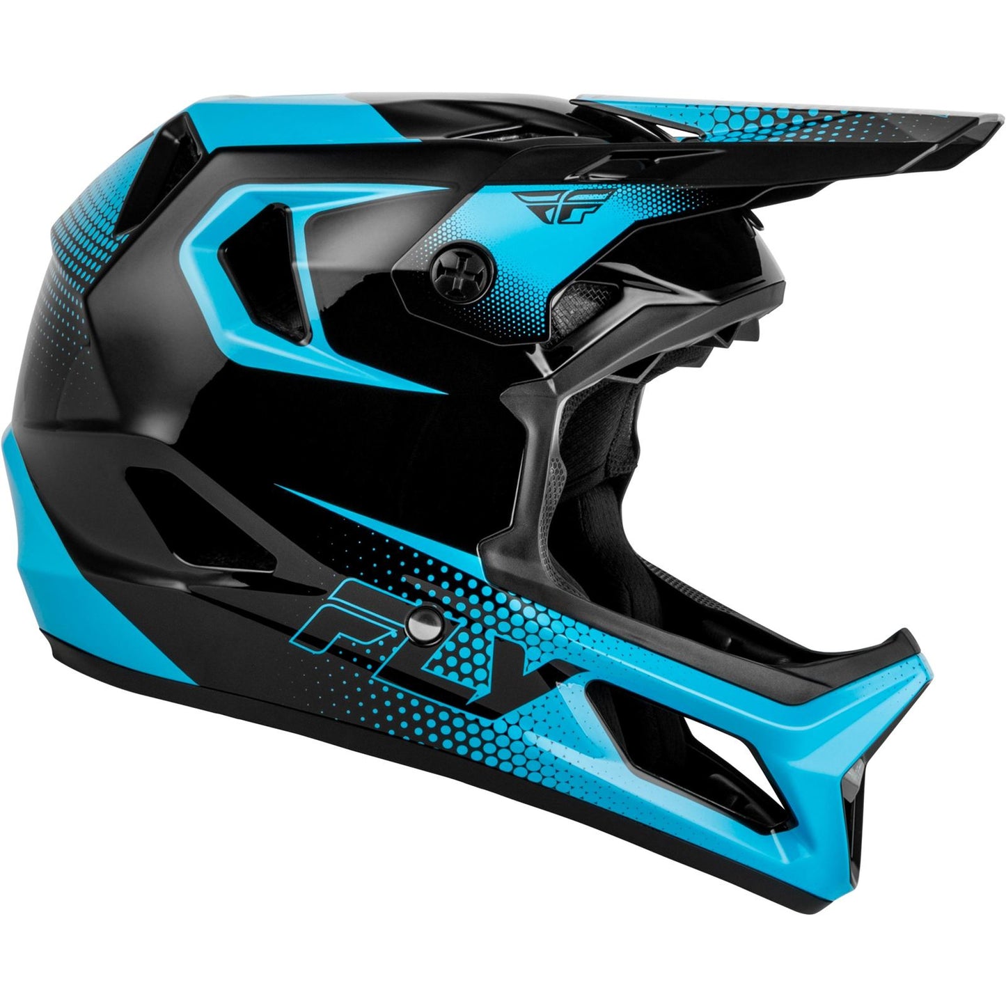 FLY Racing Youth Rayce Sonar Bicycle Helmet - Black/Electric Blue_2572173