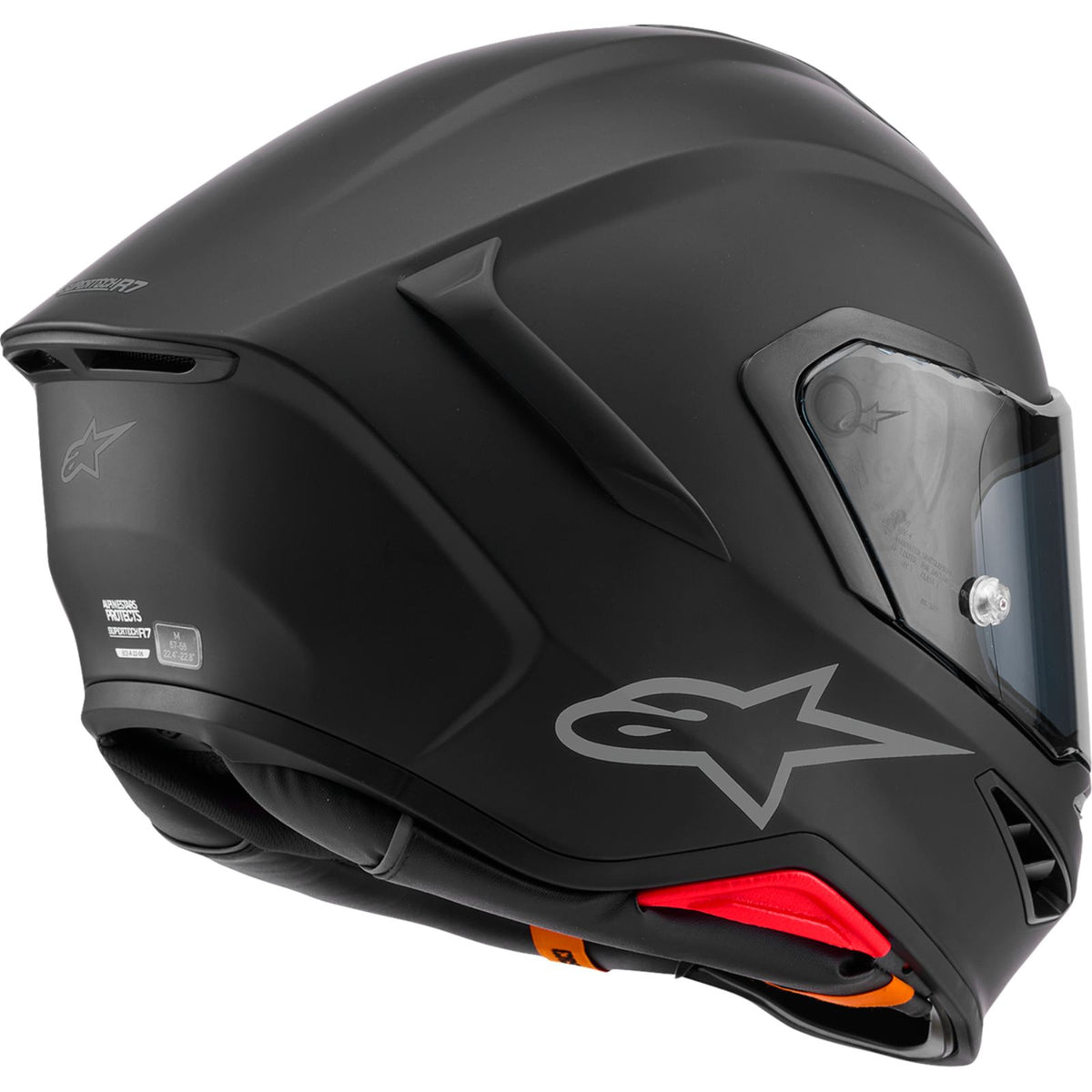 Alpinestars Supertech R7 Helmet - 22.06 - Solid - Matte Black_2560443