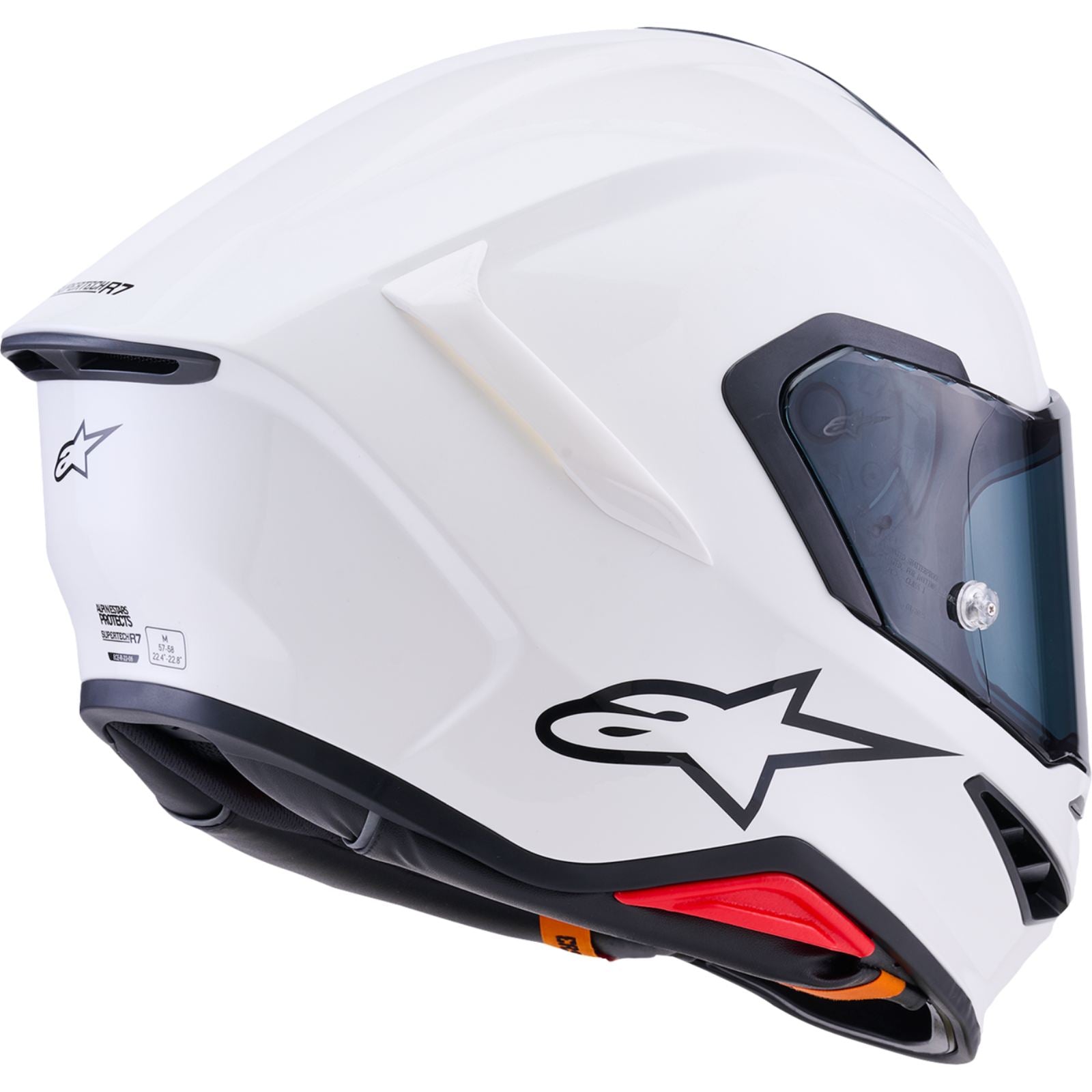 Alpinestars Supertech R7 Helmet - 22.06 - Solid - Gloss White - Medium [MPN: 8202126-2180-M]_2562205