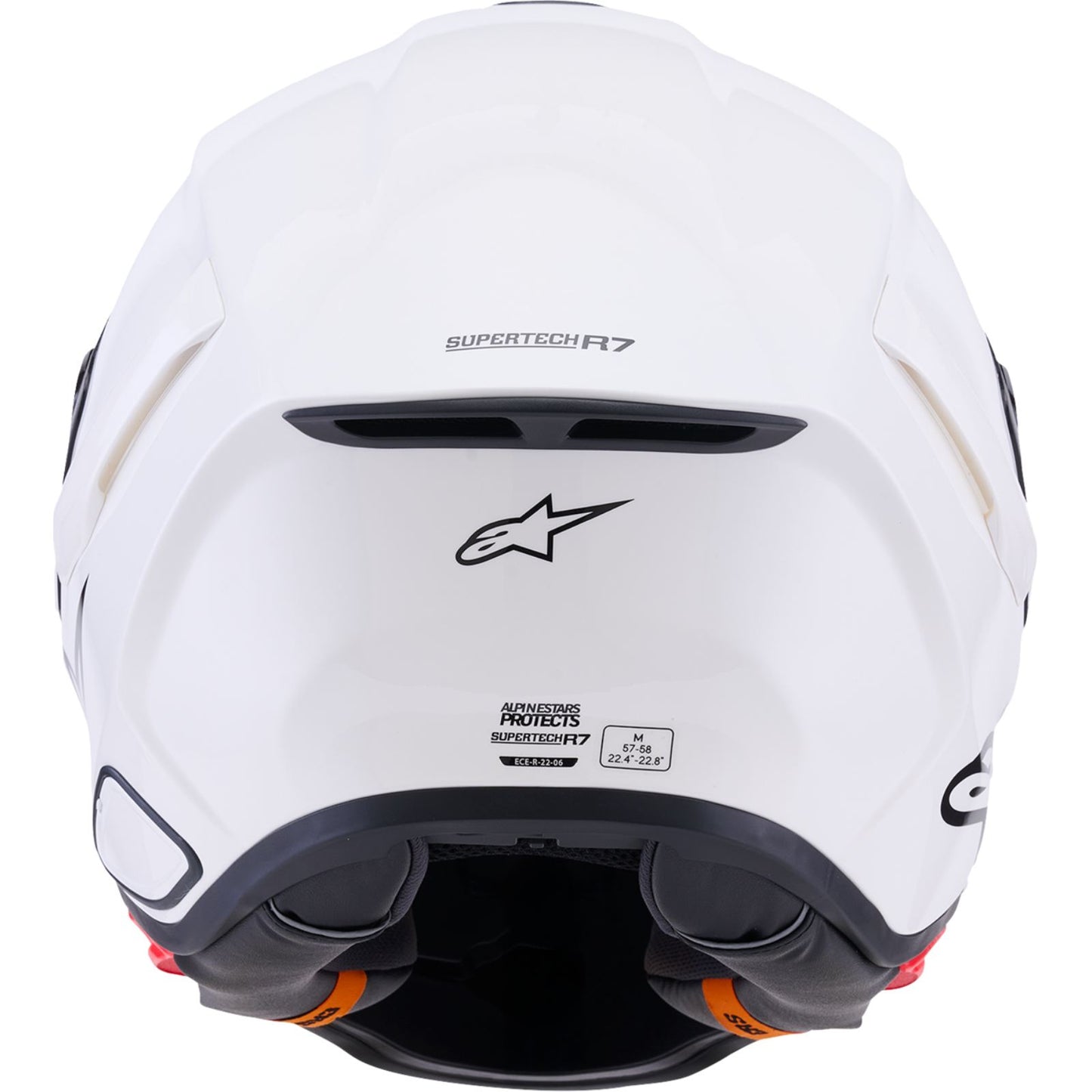 Alpinestars Supertech R7 Helmet - 22.06 - Solid - Gloss White - Medium [MPN: 8202126-2180-M]_2563593