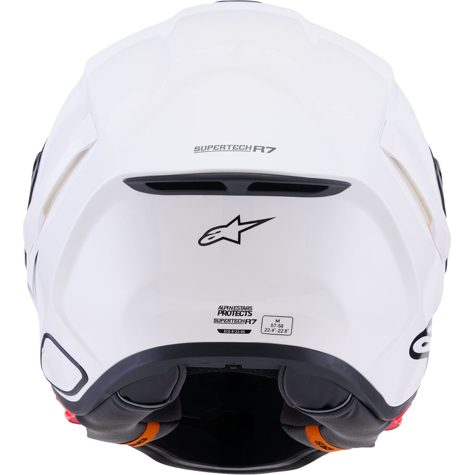 Alpinestars Supertech R7 Helmet - 22.06 - Solid - Gloss White - Medium [MPN: 8202126-2180-M]_2563593