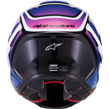 Alpinestars Supertech R7 Helmet - Zeal - 22.06 - Gloss Black/Blue/Pink Fluo/White_2558486
