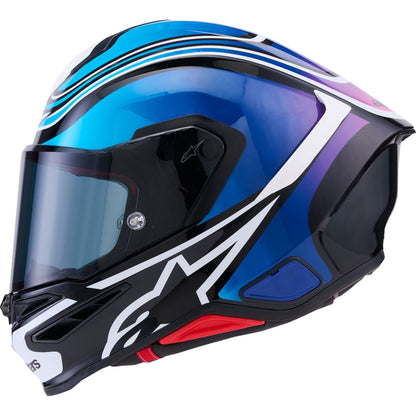 Alpinestars Supertech R7 Helmet - Zeal - 22.06 - Gloss Black/Blue/Pink Fluo/White_2565502