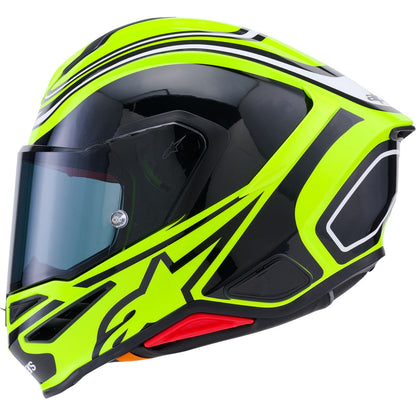 Alpinestars Supertech R7 Helmet - Zeal - 22.06 - Gloss Yellow Fluo/Black/White - Medium [MPN: 8202826-5021-M]_2560475