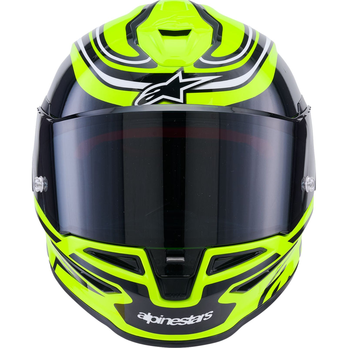 Alpinestars Supertech R7 Helmet - Zeal - 22.06 - Gloss Yellow Fluo/Black/White - Medium [MPN: 8202826-5021-M]_2565459