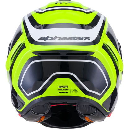 Alpinestars Supertech R7 Helmet - Zeal - 22.06 - Gloss Yellow Fluo/Black/White - Medium [MPN: 8202826-5021-M]_2566428