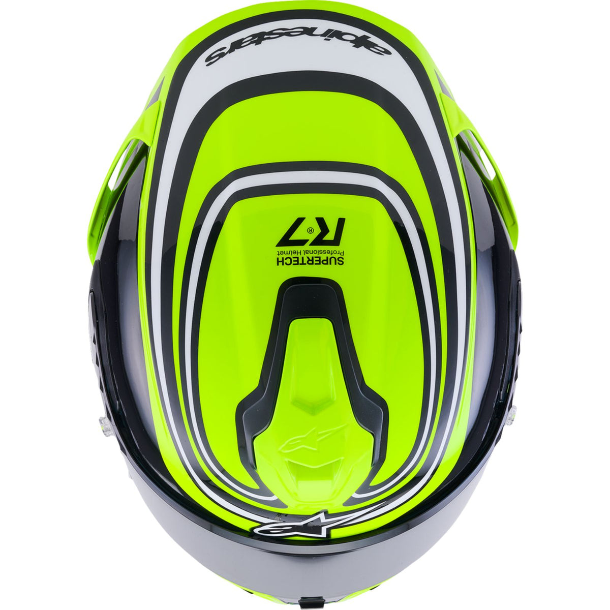 Alpinestars Supertech R7 Helmet - Zeal - 22.06 - Gloss Yellow Fluo/Black/White - Large [MPN: 8202826-5021-L]_2559722