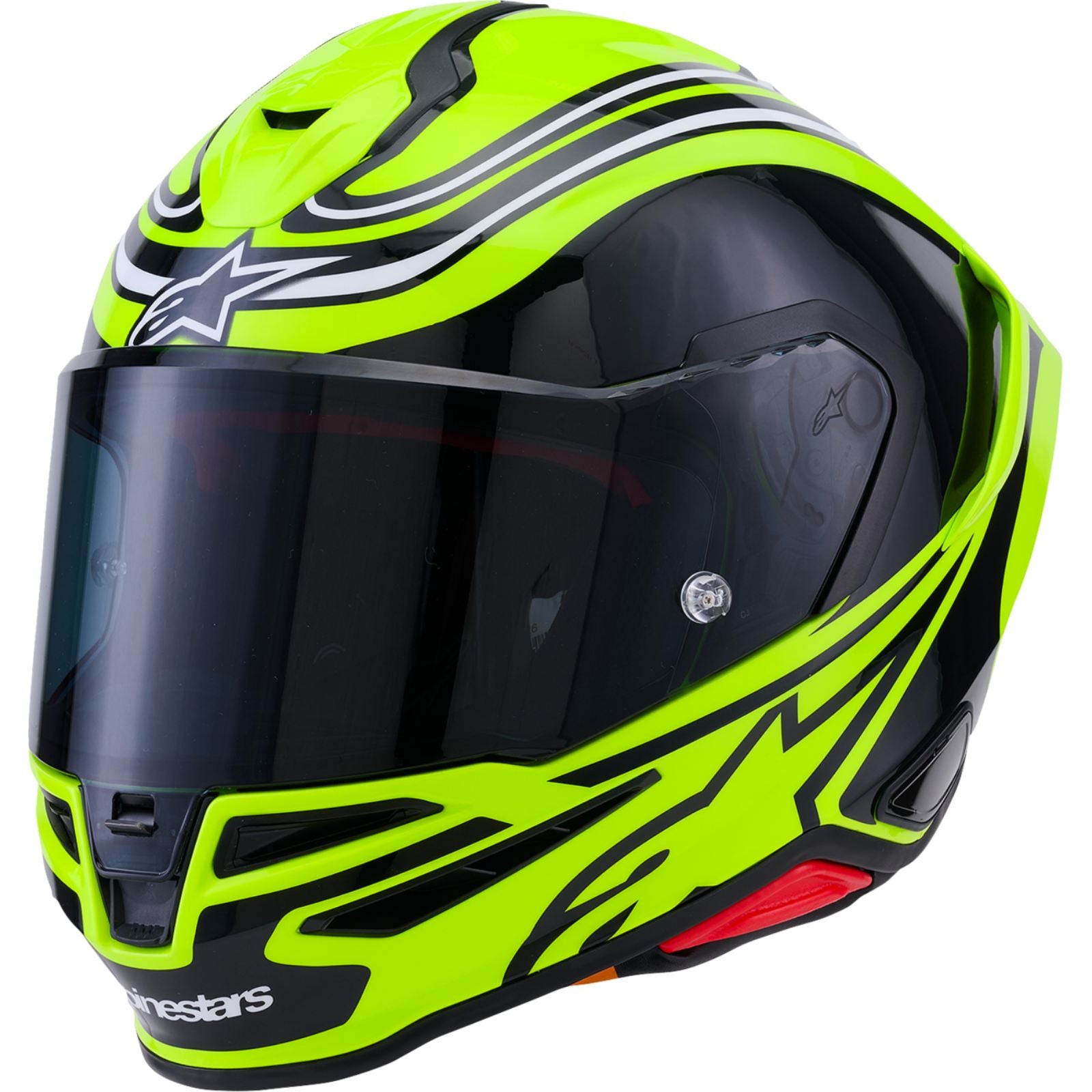 Alpinestars Supertech R7 Helmet - Zeal - 22.06 - Gloss Yellow Fluo/Black/White - Large [MPN: 8202826-5021-L]_2560694