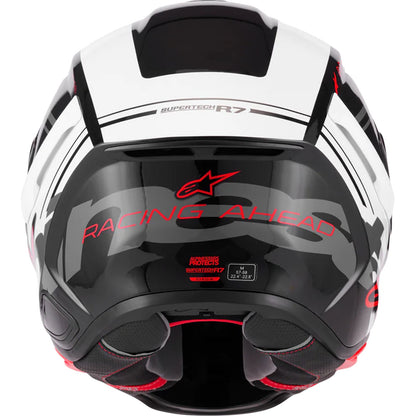 Alpinestars Supertech R7 Helmet - 22.06 - A-Core - Gloss Black/White/Red_2564139