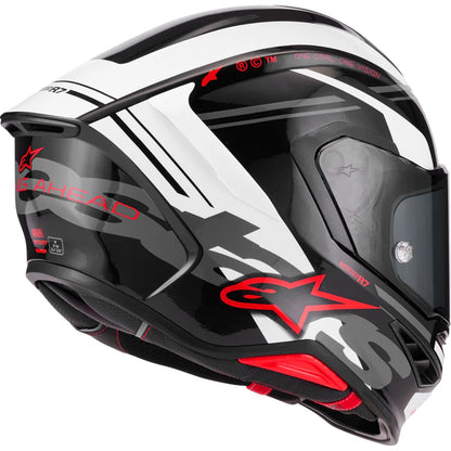 Alpinestars Supertech R7 Helmet - 22.06 - A-Core - Gloss Black/White/Red_2565479