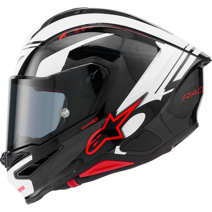 Alpinestars Supertech R7 Helmet - 22.06 - A-Core - Gloss Black/White/Red_2565696
