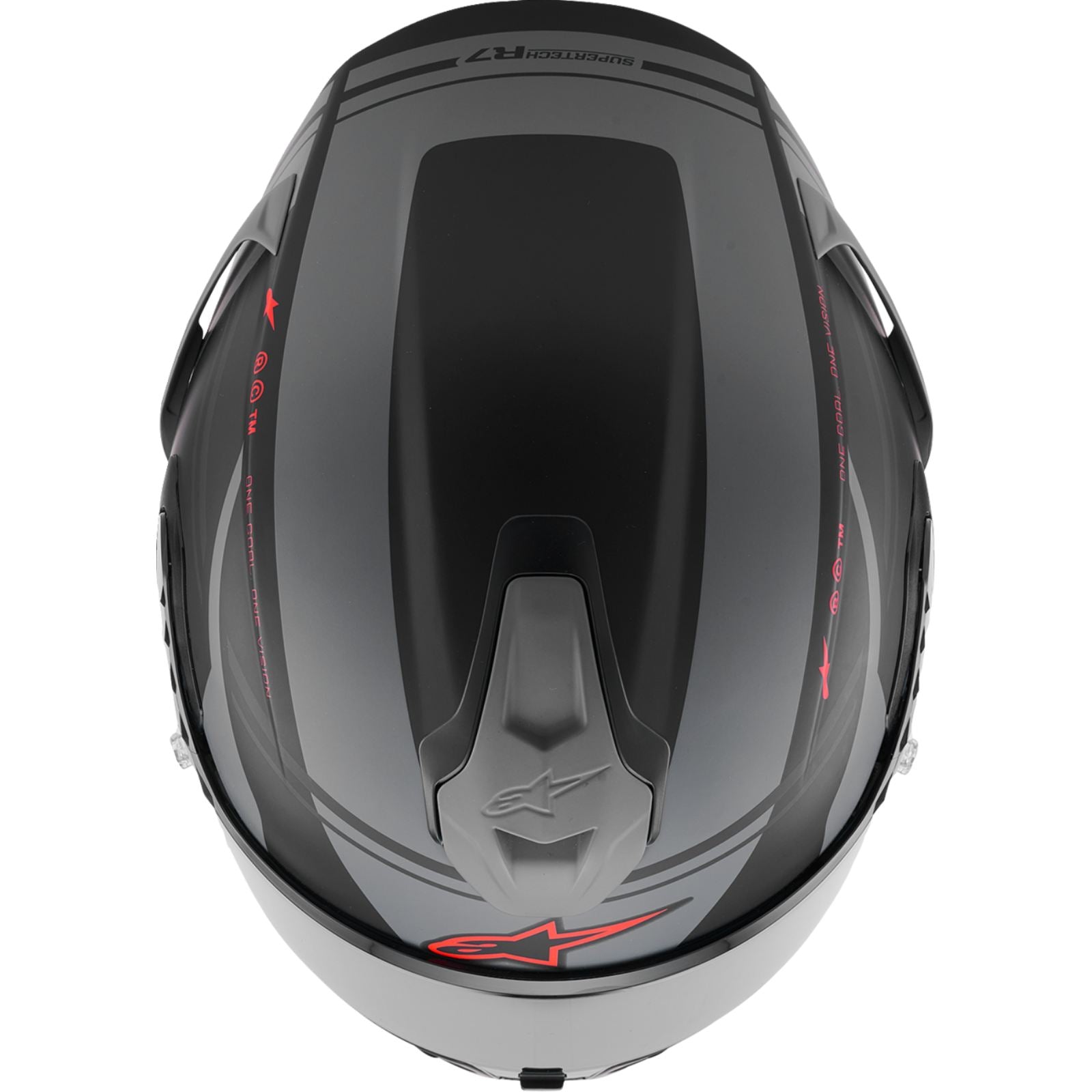 Alpinestars Supertech R7 Helmet - 22.06 - A-Core - Matte Black/Gray/Red_2558404