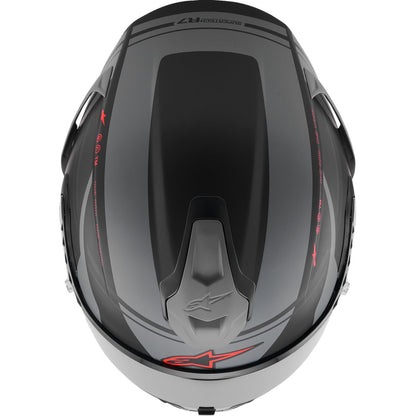 Alpinestars Supertech R7 Helmet - 22.06 - A-Core - Matte Black/Gray/Red_2558404