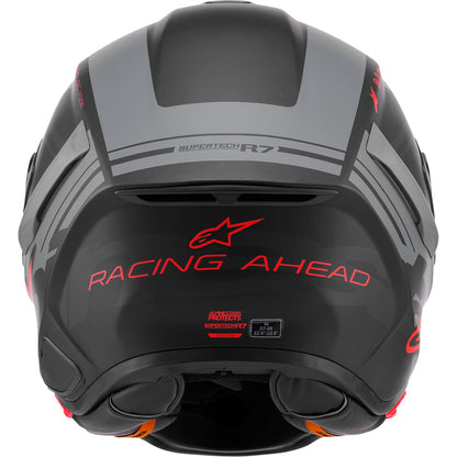 Alpinestars Supertech R7 Helmet - 22.06 - A-Core - Matte Black/Gray/Red_2559568