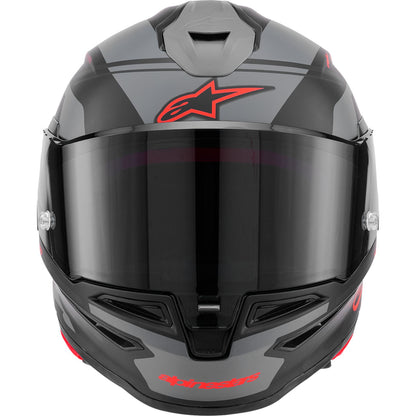 Alpinestars Supertech R7 Helmet - 22.06 - A-Core - Matte Black/Gray/Red_2560096