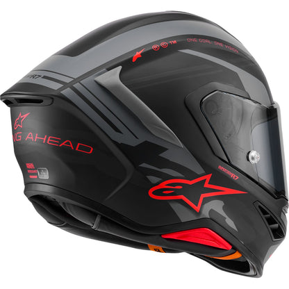 Alpinestars Supertech R7 Helmet - 22.06 - A-Core - Matte Black/Gray/Red_2561153