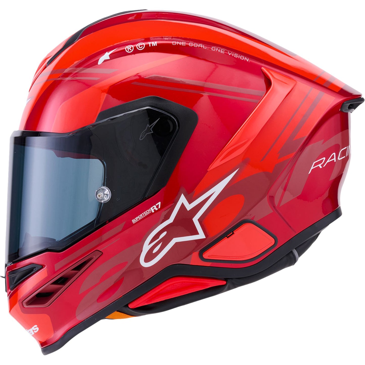 Alpinestars Supertech R7 Helmet - 22.06 - A-Core - Gloss Red/White_2558456