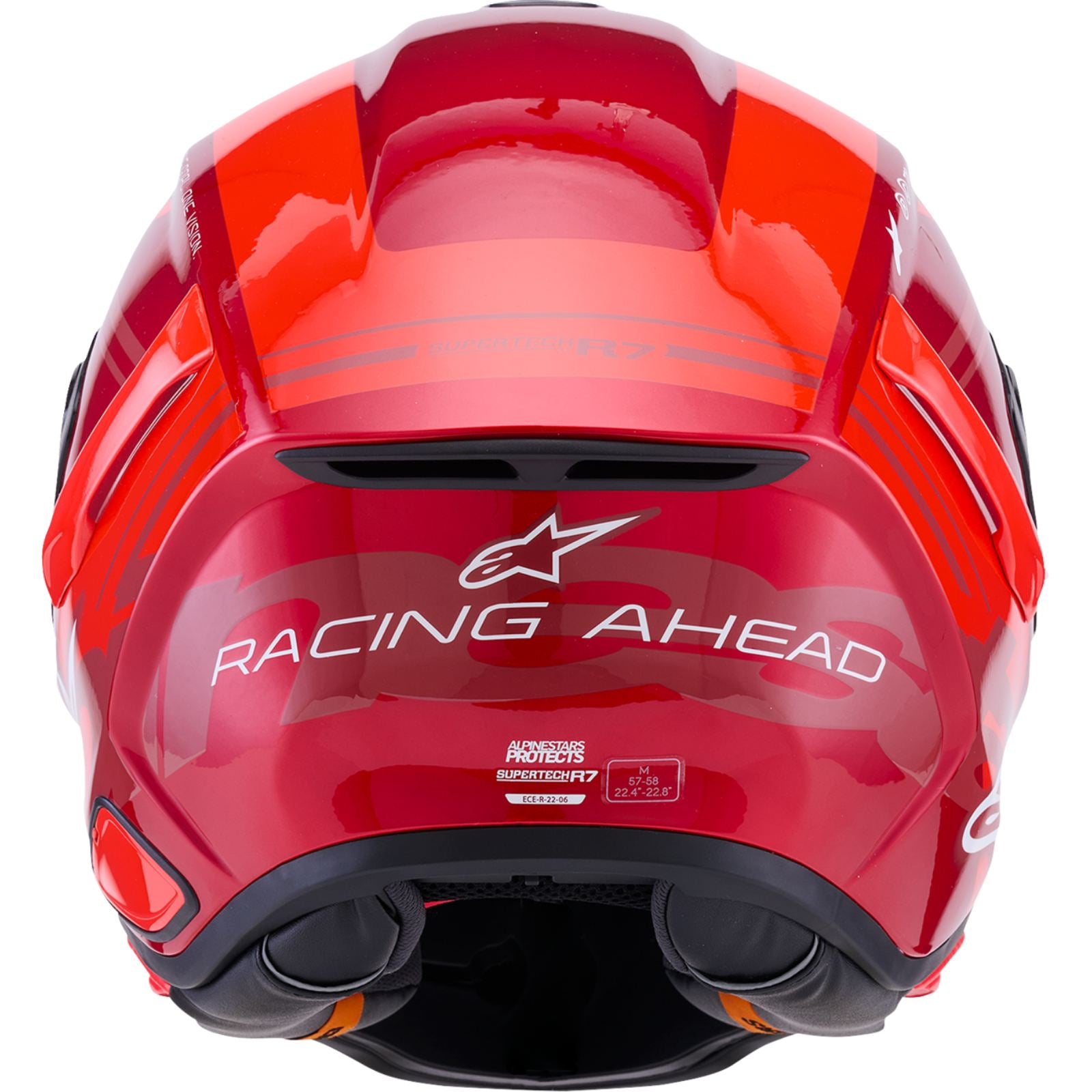 Alpinestars Supertech R7 Helmet - 22.06 - A-Core - Gloss Red/White_2561974