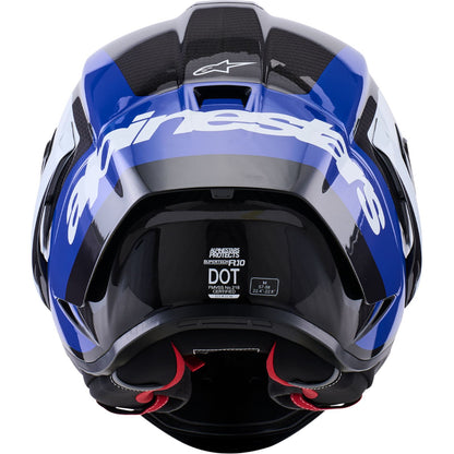 Alpinestars Supretech R10 Helmet - 22.06 - Arius - Gloss Black/White/Blue_2558439