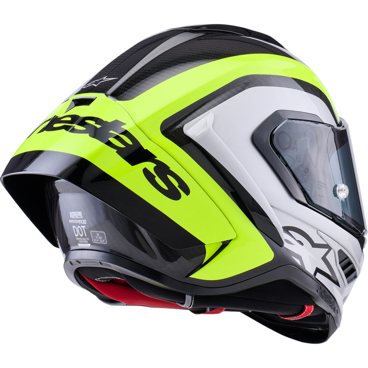 Alpinestars Supertech R10 Helmet - 22.06 - Arius - Gloss Black/Silver/Yellow Fluo_2558480