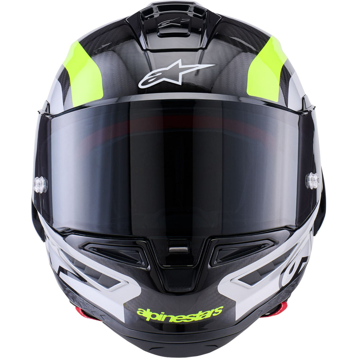 Alpinestars Supertech R10 Helmet - 22.06 - Arius - Gloss Black/Silver/Yellow Fluo_2563743