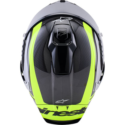 Alpinestars Supertech R10 Helmet - 22.06 - Arius - Gloss Black/Silver/Yellow Fluo_2563837